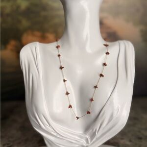 Chic Brown Beaded Necklace